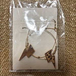 Lighting Bolt Animal Print Earrings